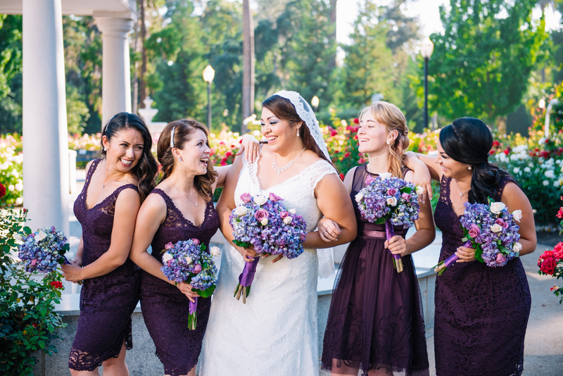 purple and gray wedding