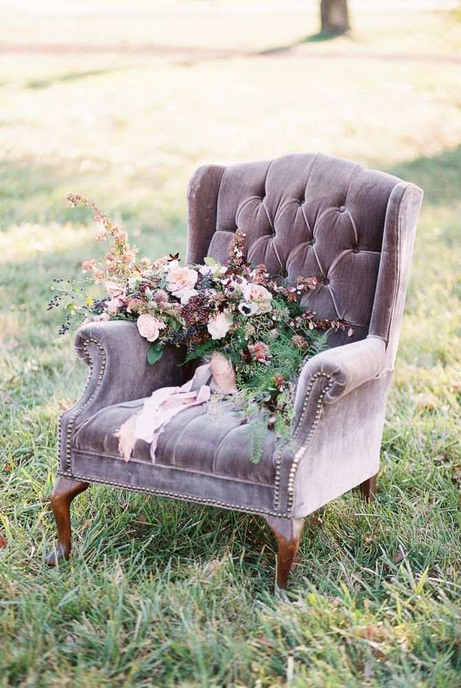 Spring Wedding Style with Lush Florals and A Blush Gown