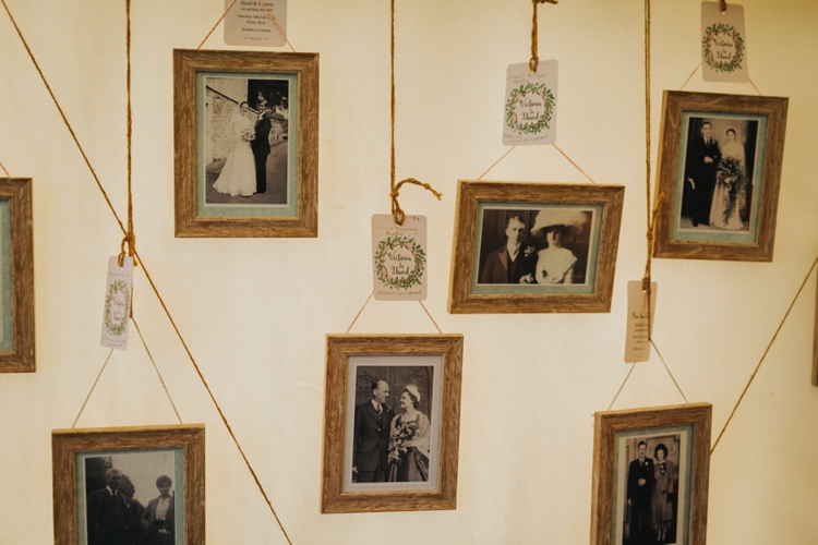 Hanging Family Photographs Creative Festival Wedding 
