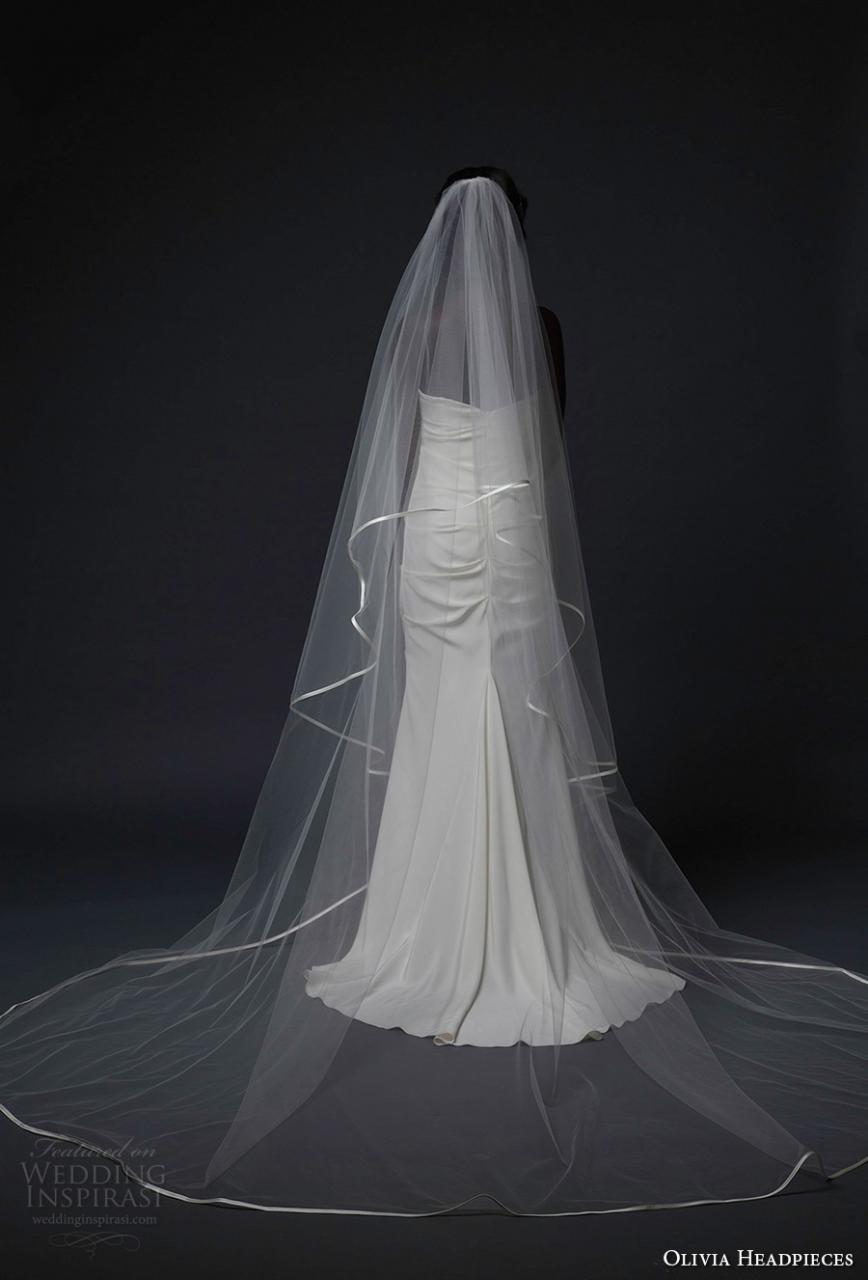 olivia headpieces fall 2016 veils single satin trim cathedral veil (covent) mv 