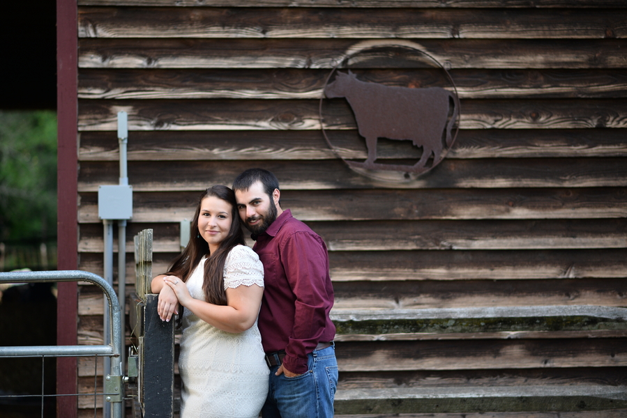 Vintage Farm and Ford engagement session with a stunning curvy bride to be