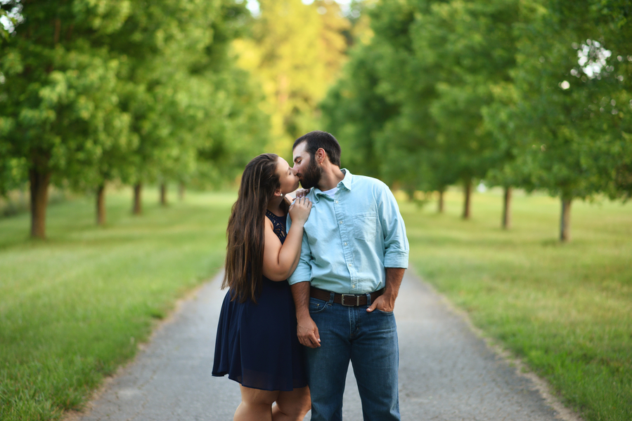 Vintage Farm and Ford engagement session with a stunning curvy bride to be