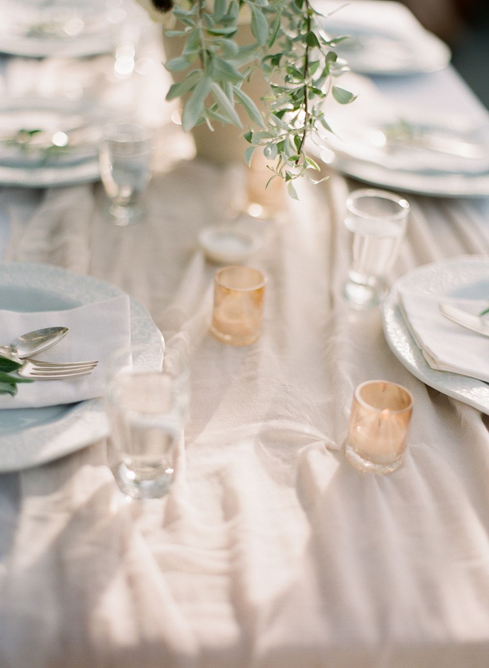 Ethereal Greece Bridal Inspiration with a Blue Dress