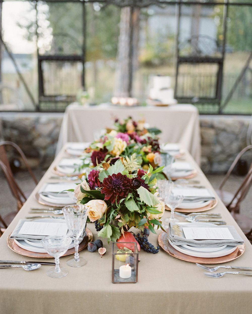 Outdoor Wedding in Montana with Jewel Toned Florals