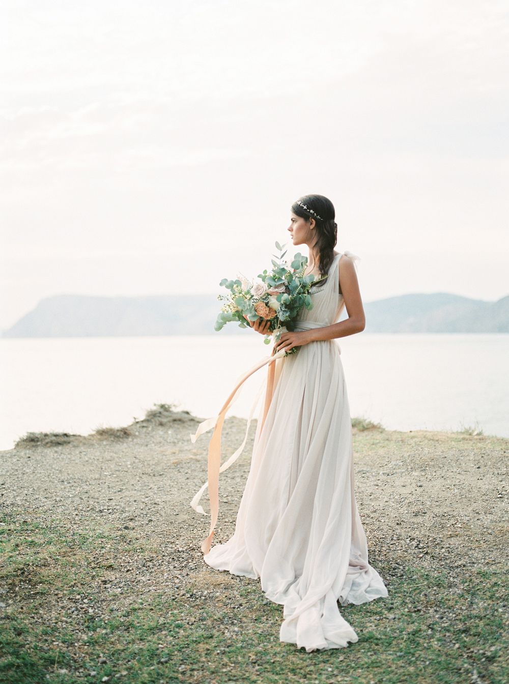 Organic Coastal Bridal Session in Crimea