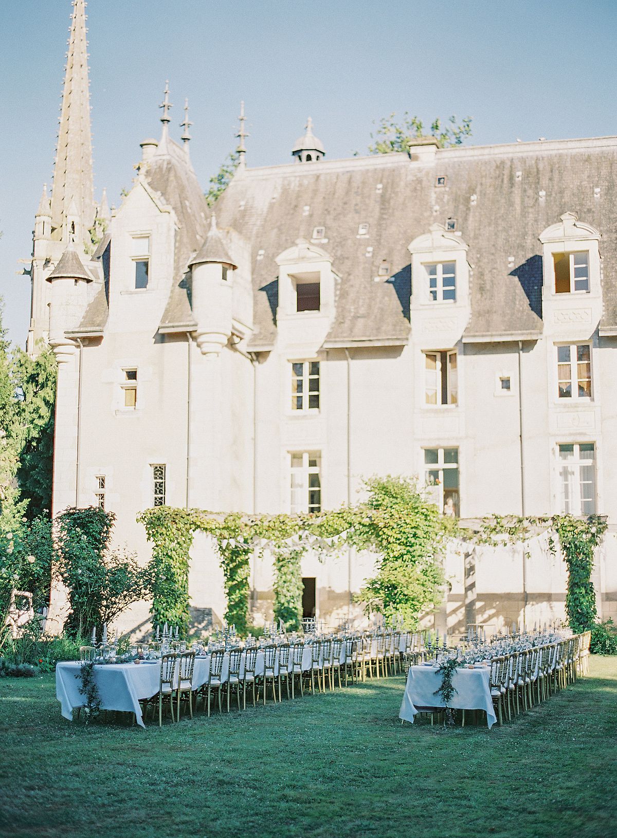 Tana and Benoit's Elegant Outdoor French Chateau Wedding