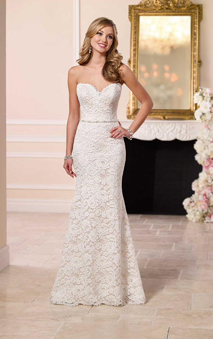 A Stylish A-line Lace Wedding Dress For Sexy Brides