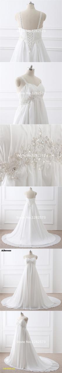 In Stock Maternity Wedding Dress Lace Up Plus Size Wedding Dresses Long Chic Bridal Gown Chic
